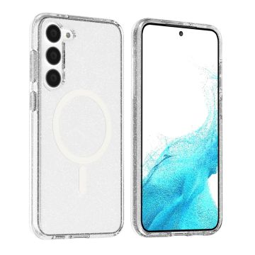 Samsung Galaxy S23 Plus Mobilskal Glitter Magsafe - Transparent
