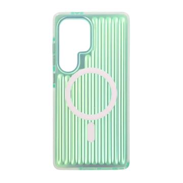 Samsung Galaxy S25 Ultra Stöttåligt Mobilskal Magsafe Reflektionsfärg - Grön