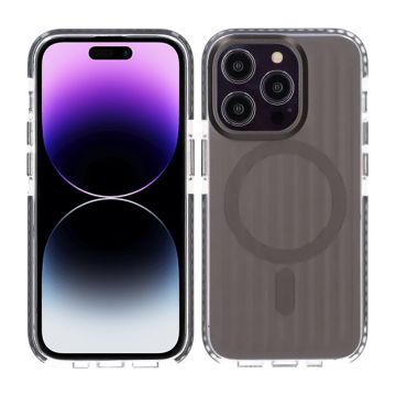 Mönstrat TPU Skal till iPhone 14 Pro Max med MagSafe - Svart