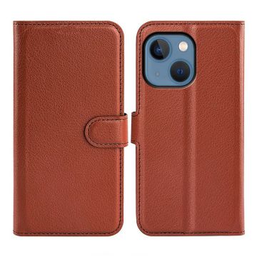 iPhone 14 Plånboksfodral med Stativ - Brun- G-SP.se