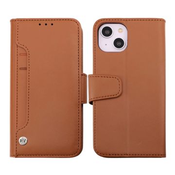 iPhone 14 Plånboksfodral Extra Kortfack Rvelon - Brun- G-SP.se