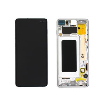 Samsung Galaxy S10 Plus Skärm med LCD Display Original - Vit