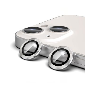 iPhone 13/13 Mini Kameralins skydd med Ram - Silver- G-SP.se