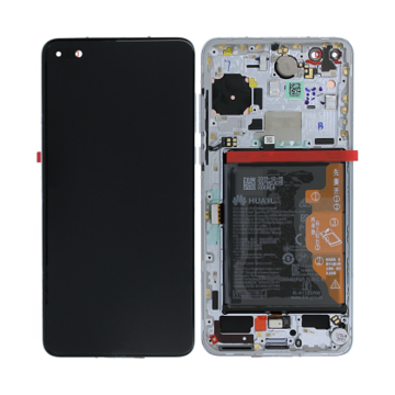 Huawei P40 Skärm med LCD Display + Batteri Original - Silver- G-SP.se