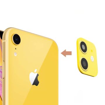 iPhone 11 Look-alike Kameralins - iPhone XR Gul- G-SP.se