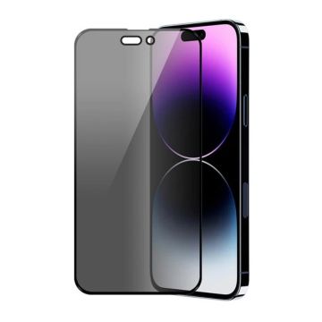Skärmskydd iPhone 14 Pro - Privacy 3D Härdat Glas- G-SP.se