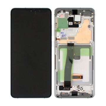 Samsung Galaxy S20 Ultra Skärm med LCD Display Original + Framkamera Original - Vit- G-SP.se