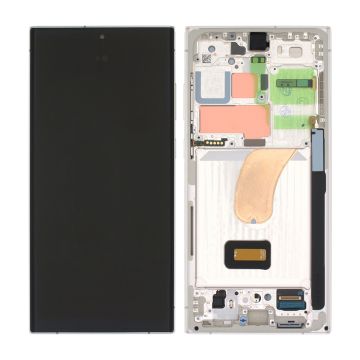 Samsung Galaxy S23 Ultra Skärm med LCD Display - Kräm- G-SP.se