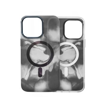 iPhone 14 MagSafe Mobilskal - Grå Abstrakt- G-SP.se