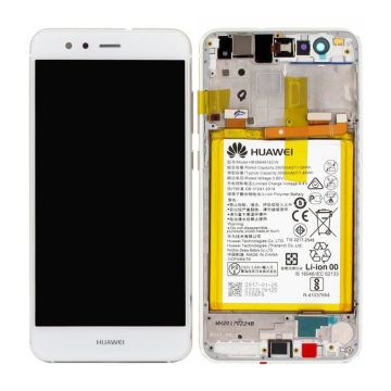 Huawei P10 Lite Display Skärm med LCD Display med Batteri Original - Vit- G-SP.se