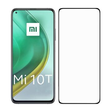 Skärmskydd Xiaomi Mi 10T 3D Härdat Glas - Svart (miljö)- G-SP.se