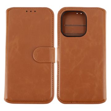 iPhone 15 Pro Plånboksfodral Magnet Rvelon - Brun- G-SP.se
