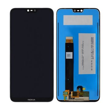 Nokia 7.1 Skärm med LCD Display OEM - Svart