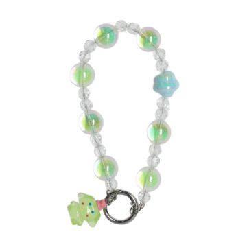 Luminous pearl color Green+ cinnamon dog chain