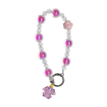 Luminous pearl color Purple + cinnamon dog chain