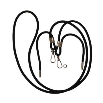Mobilhalsband Universal dubbelfäste - Svart