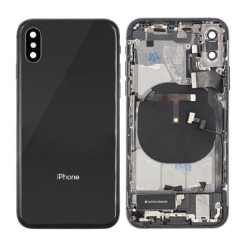 iPhone XS Baksida med Komplett Ram - Svart- G-SP.se