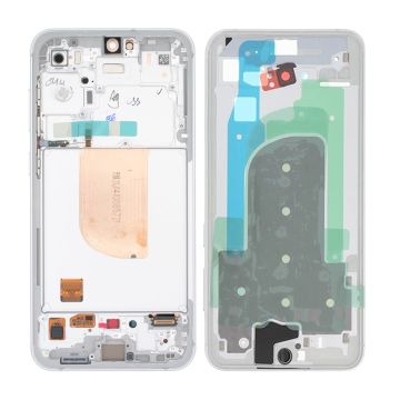 Samsung Galaxy S23 FE Display med LCD Skärm Original - Vit