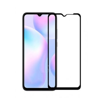 Skärmskydd Xiaomi Redmi 9A - 3D Härdat Glas Svart- G-SP.se