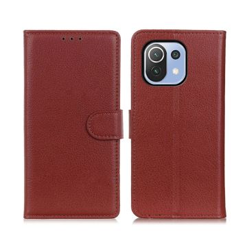 Xiaomi Mi 11 Lite 5G Plånboksfodral med Stativ - Brun- G-SP.se