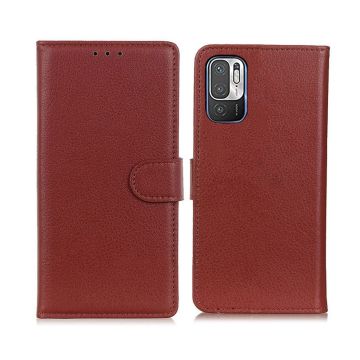 Xiaomi Redmi Note 10 5G Plånboksfodral med Stativ - Brun- G-SP.se