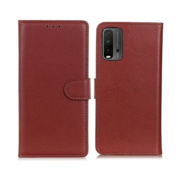Xiaomi Redmi 9T/ Mi POCO M3 Plånboksfodral med Stativ - Brun- G-SP.se