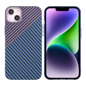 iPhone 15 Plus Mobilskal i Kolfiber - Lila/Blå- G-SP.se