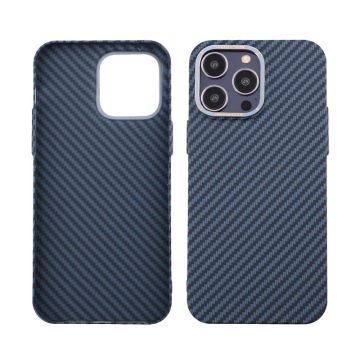 Kolfiber Skal iPhone 14 Pro Max - Blå- G-SP.se