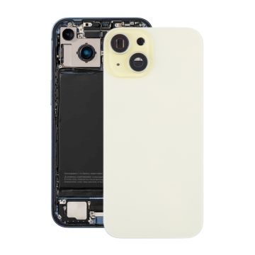 iPhone 15 Plus Baksida Glas med Magnet och Kameralins - Gul