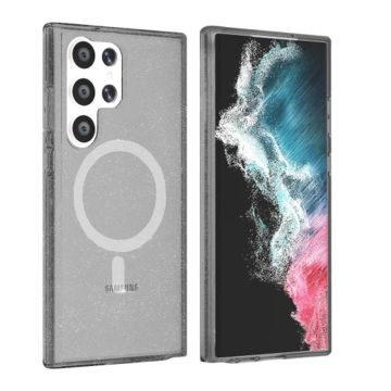 Samsung Galaxy S23 Ultra Mobilskal Glitter Magsafe - Svart