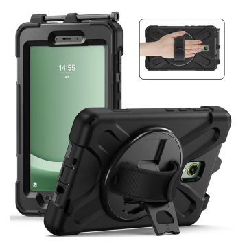 Fodral med Handrem och Ställ för Galaxy Tab Active3 - Svart