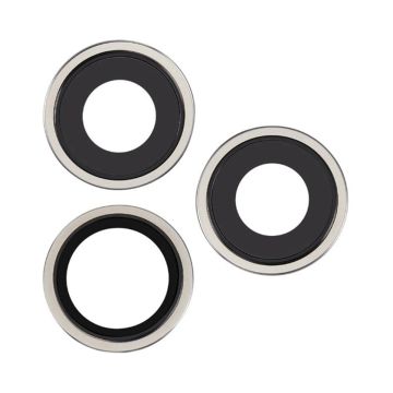 Kameralins med metallram iPhone 15 Pro Max - Vit