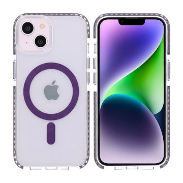 iPhone 13/14 Mobilskal Magnet Dubbelskydd - Lila