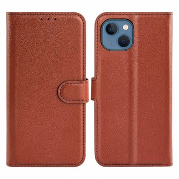 iPhone 15 Plus Plånboksfodral med stativ - Brun- G-SP.se