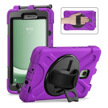 Fodral med Handrem och Ställ för Galaxy Tab Active3 - Lila