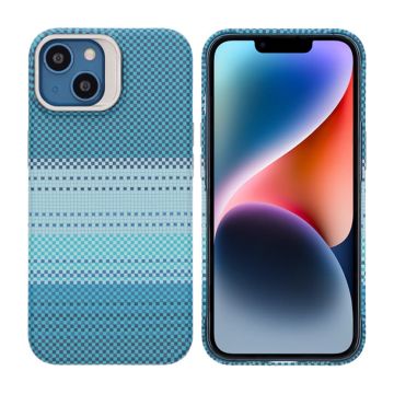 iPhone 13/14 Skal med Magsafe och Utfällbart Stativ - Randig Grön