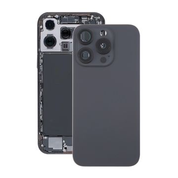 iPhone 16 Pro Max Baksida Glas med Magnet och Kameralins - Svart Titan