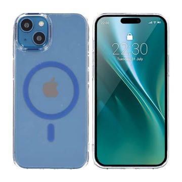 iPhone 15 Stöttålig Mobilskal med Magsafe - Blå