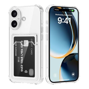 Stöttåligt Mobilskal med Korthållare för iPhone 17 - Klar- G-SP.se