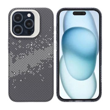 iPhone 15 Pro Skal med Magsafe och Utfällbart Stativ - Rymdsvart