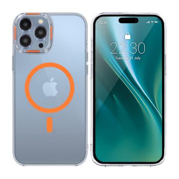 iPhone 14 Pro Stöttålig Mobilskal med Magsafe - Orange