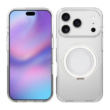 Mobilskal Roterande Magnet Stativ för iPhone 17 Pro - Klar