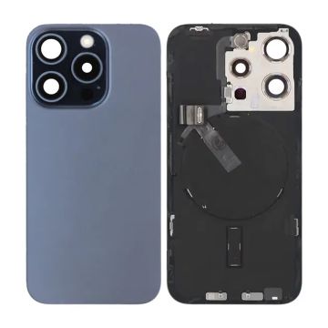 iPhone 15 Pro Baksida Glas Komplett OEM - Blå