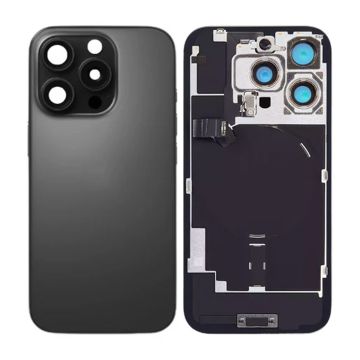 iPhone 16 Pro Baksida Glas med smådelar - Svart Titan