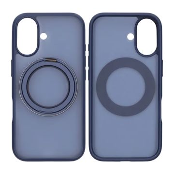 Mobilskal Roterande Magnet Stativ för iPhone 17 - Blå