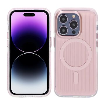 Mönstrat TPU Skal till iPhone 14 Pro med MagSafe - Rosa