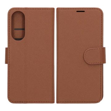 Plånboksfodral med Stativ för Samsung Galaxy S25 Edge - Brun
