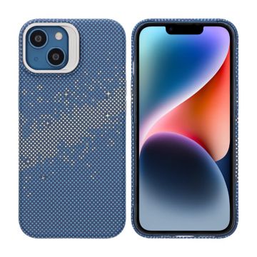 iPhone 13/14 Skal med Magsafe och Utfällbart Stativ - Blå/Guld