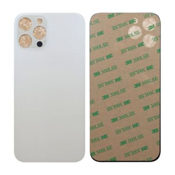 iPhone 12 Pro Baksida Glas med självhäftande tejp - Vit