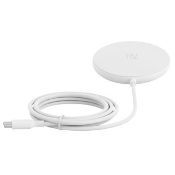 Rvelon Trådlös MagSafe Laddare - Qi2 15W USB-C - Vit